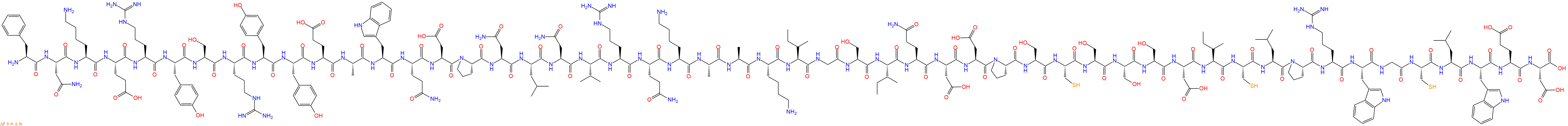 专肽生物产品H2N-Phe-Asn-Lys-Glu-Arg-Tyr-Ser-Arg-Tyr-Tyr-Glu-Ala-Trp-Gln-Asp-Pro-Asn-Leu-Asn-Val-Arg-Gln-Lys-Ala-Ala-Lys-Ile-Gly-Ser-Ile-Gln-Asp-Asp-Pro-Ser-Cys-Ser-Ser-Ser-Asp-Ile-Cys-Leu-Pro-Arg-Trp-Gly-Cys-Leu-Trp-Glu-Asp-OH