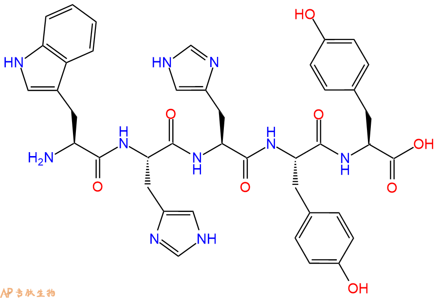 专肽生物产品H2N-Trp-His-His-Tyr-Tyr-OH