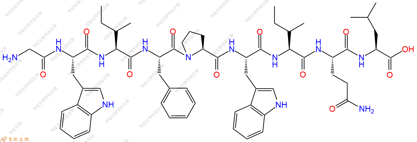 专肽生物产品H2N-Gly-Trp-Ile-Phe-Pro-Trp-Ile-Gln-Leu-OH