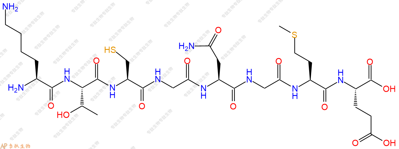专肽生物产品H2N-Lys-Thr-Cys-Gly-Asn-Gly-Met-Glu-OH