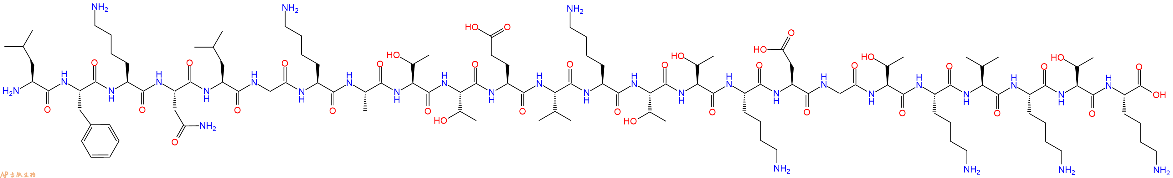 专肽生物产品H2N-Leu-Phe-Lys-Asn-Leu-Gly-Lys-Ala-Thr-Thr-Glu-Val-Lys-Thr-Thr-Lys-Asp-Gly-Thr-Lys-Val-Lys-Thr-Lys-OH