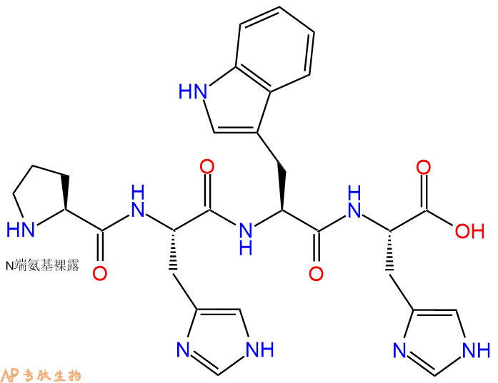 专肽生物产品H2N-Pro-His-Trp-His-OH