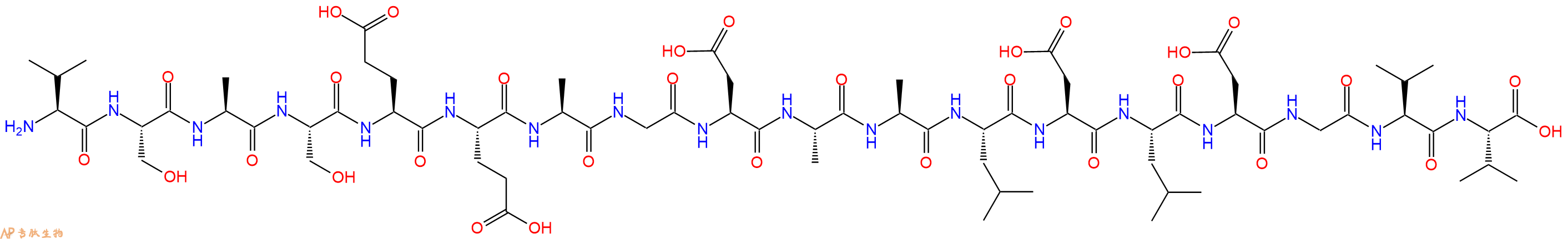 专肽生物产品H2N-Val-Ser-Ala-Ser-Glu-Glu-Ala-Gly-Asp-Ala-Ala-Leu-Asp-Leu-Asp-Gly-Val-Val-OH