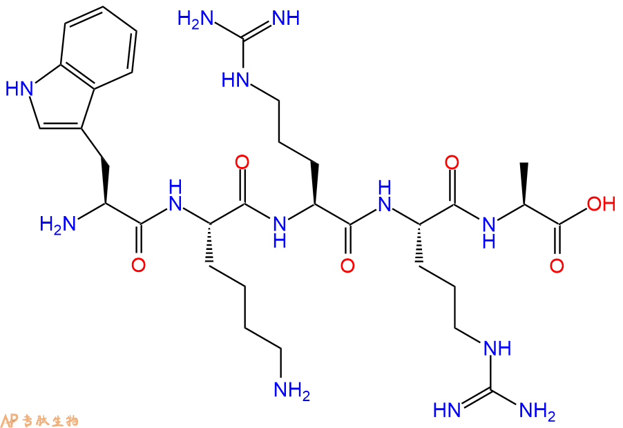 专肽生物产品H2N-Trp-Lys-Arg-Arg-Ala-OH