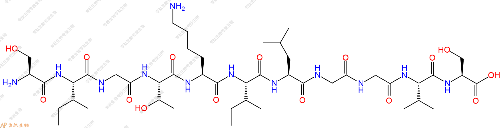 专肽生物产品H2N-Ser-Ile-Gly-Thr-Lys-Ile-Leu-Gly-Gly-Val-Ser-OH