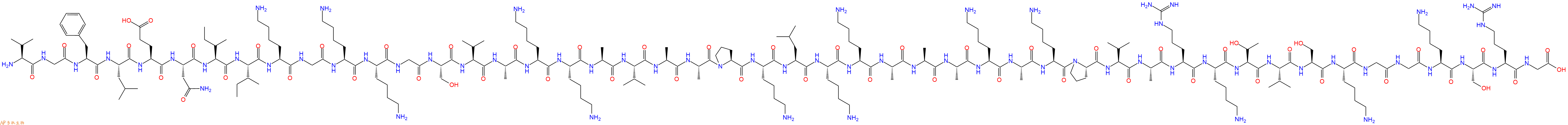 专肽生物产品H2N-Val-Gly-Phe-Leu-Glu-Asn-Ile-Ile-Lys-Gly-Lys-Lys-Gly-Ser-Val-Ala-Lys-Lys-Ala-Val-Ala-Ala-Pro-Lys-Leu-Lys-Lys-Ala-Ala-Ala-Lys-Ala-Lys-Pro-Val-Ala-Arg-Lys-Thr-Val-Ser-Lys-Gly-Gly-Lys-Ser-Arg-Gly-OH