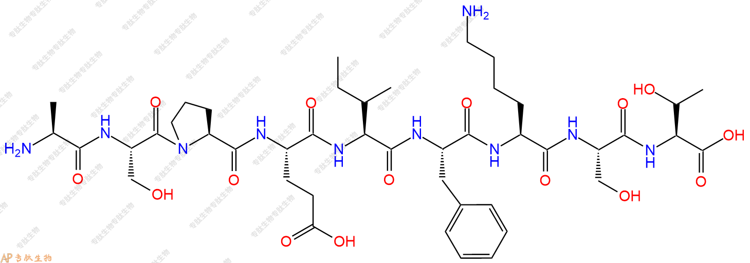 专肽生物产品H2N-Ala-Ser-Pro-Glu-Ile-Phe-Lys-Ser-Thr-OH