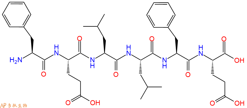 专肽生物产品H2N-Phe-Glu-Leu-Leu-Phe-Glu-OH