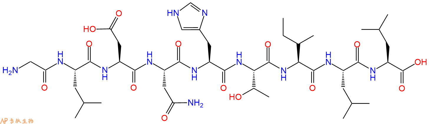 专肽生物产品H2N-Gly-Leu-Asp-Asn-His-Thr-Ile-Leu-Leu-OH