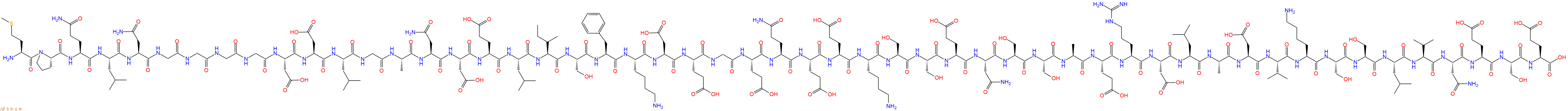 专肽生物产品H2N-Met-Pro-Gln-Leu-Asn-Gly-Gly-Gly-Gly-Asp-Asp-Leu-Gly-Ala-Asn-Asp-Glu-Leu-Ile-Ser-Phe-Lys-Asp-Glu-Gly-Glu-Gln-Glu-Glu-Lys-Ser-Ser-Glu-Asn-Ser-Ser-Ala-Glu-Arg-Asp-Leu-Ala-Asp-Val-Lys-Ser-Ser-Leu-Val-Asn-Glu-Ser-Glu-OH