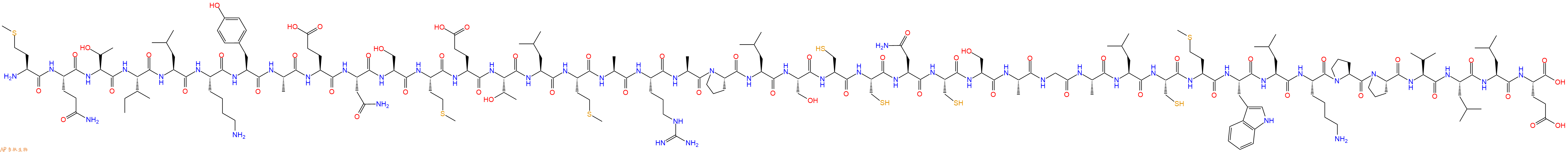 专肽生物产品H2N-Met-Gln-Thr-Ile-Leu-Lys-Tyr-Ala-Glu-Asn-Ser-Met-Glu-Thr-Leu-Met-Ala-Arg-Ala-Pro-Leu-Ser-Cys-Cys-Asn-Cys-Ser-Ala-Gly-Ala-Leu-Cys-Met-Trp-Leu-Lys-Pro-Pro-Val-Leu-Leu-Glu-OH