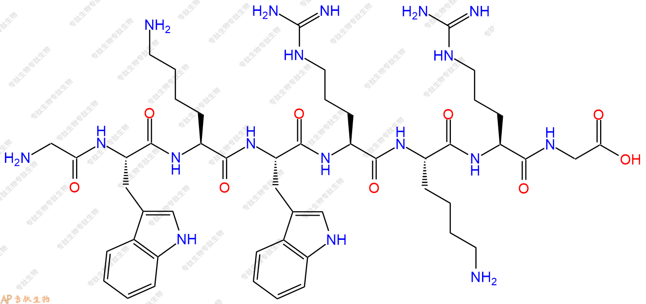 专肽生物产品H2N-Gly-Trp-Lys-Trp-Arg-Lys-Arg-Gly-OH