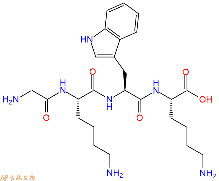 专肽生物产品H2N-Gly-Lys-Trp-Lys-OH