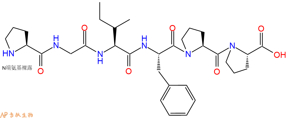 专肽生物产品H2N-Pro-Gly-Ile-Phe-Pro-Pro-OH