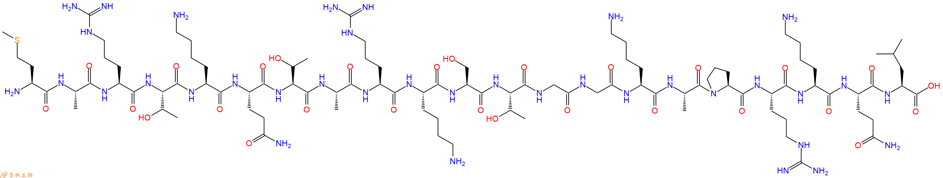 专肽生物产品H2N-Met-Ala-Arg-Thr-Lys-Gln-Thr-Ala-Arg-Lys-Ser-Thr-Gly-Gly-Lys-Ala-Pro-Arg-Lys-Gln-Leu-OH