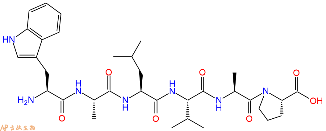 专肽生物产品H2N-Trp-Ala-Leu-Val-Ala-Pro-OH