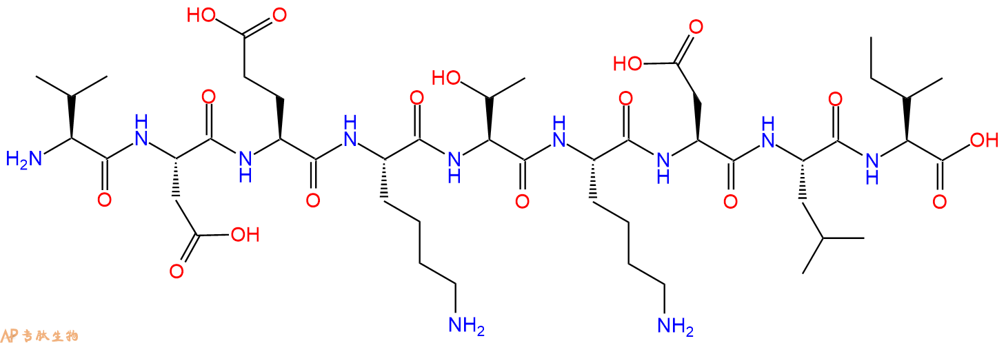 专肽生物产品H2N-Val-Asp-Glu-Lys-Thr-Lys-Asp-Leu-Ile-OH