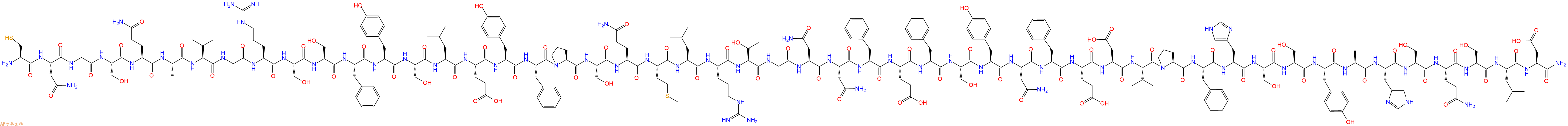 专肽生物产品H2N-Cys-Asn-Gly-Ser-Gln-Ala-Val-Gly-Arg-Ser-Ser-Phe-Tyr-Ser-Leu-Glu-Tyr-Phe-Pro-Ser-Gln-Met-Leu-Arg-Thr-Gly-Asn-Asn-Phe-Glu-Phe-Ser-Tyr-Asn-Phe-Glu-Asp-Val-Pro-Phe-His-Ser-Ser-Tyr-Ala-His-Ser-Gln-Ser-Leu-Asp-NH2