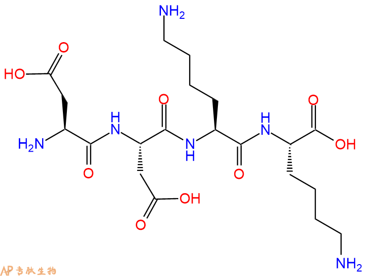 专肽生物产品H2N-Asp-Asp-Lys-Lys-OH