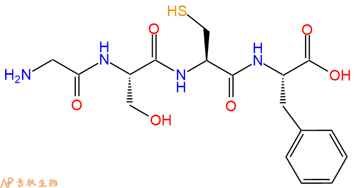 专肽生物产品H2N-Gly-Ser-Cys-Phe-OH