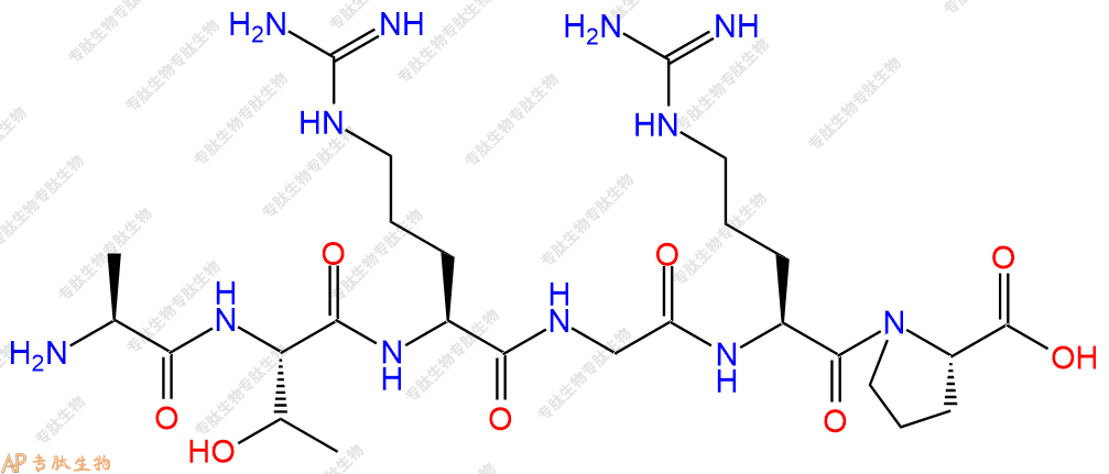 专肽生物产品H2N-Ala-Thr-Arg-Gly-Arg-Pro-OH