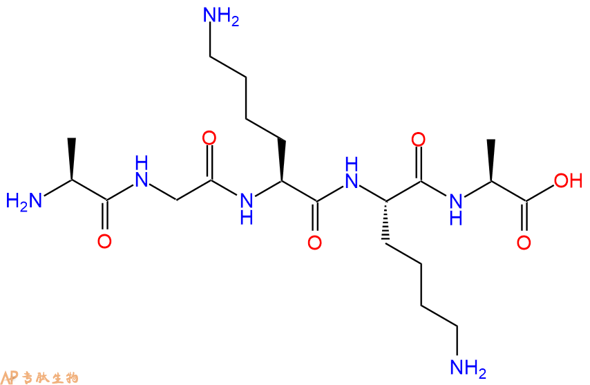 专肽生物产品H2N-Ala-Gly-Lys-Lys-Ala-OH