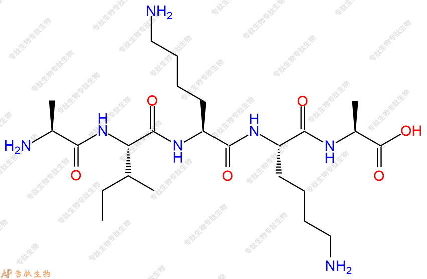 专肽生物产品H2N-Ala-Ile-Lys-Lys-Ala-OH