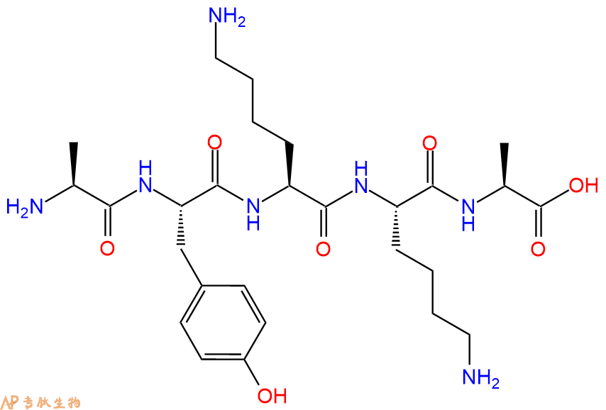 专肽生物产品H2N-Ala-Tyr-Lys-Lys-Ala-OH