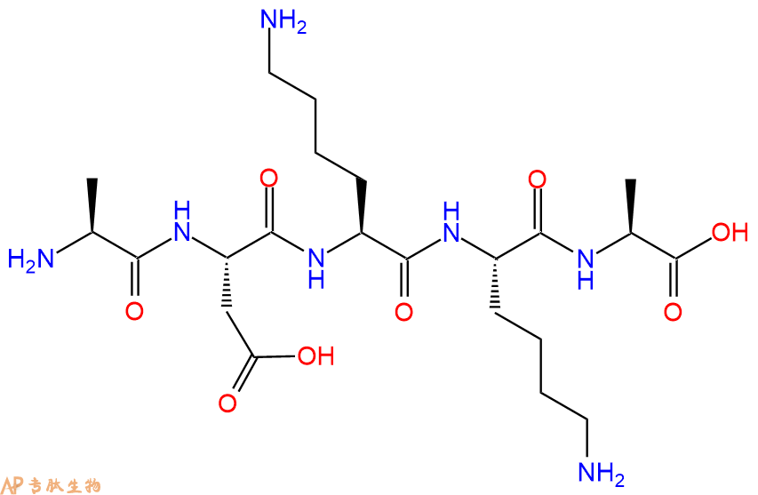 专肽生物产品H2N-Ala-Asp-Lys-Lys-Ala-OH