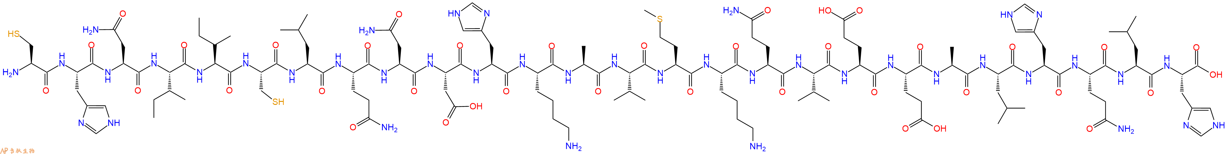 专肽生物产品H2N-Cys-His-Asn-Ile-Ile-Cys-Leu-Gln-Asn-Asp-His-Lys-Ala-Val-Met-Lys-Gln-Val-Glu-Glu-Ala-Leu-His-Gln-Leu-His-OH