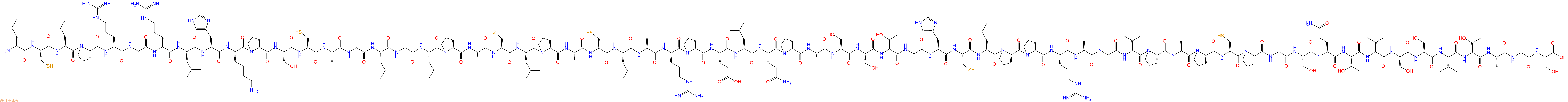 专肽生物产品H2N-Leu-Cys-Leu-Pro-Arg-Gly-Arg-Leu-His-Lys-Pro-Ser-Cys-Ala-Gly-Leu-Gly-Leu-Pro-Ala-Cys-Leu-Pro-Ala-Cys-Leu-Ala-Arg-Pro-Glu-Leu-Gln-Pro-Ala-Ser-Ser-Thr-Gly-His-Cys-Leu-Pro-Pro-Arg-Ala-Gly-Ile-Pro-Ala-Pro-Cys-Pro-Gly-Ser-Gln-Thr-Val-Ser-Ser-Ile-Thr-Ala-Gly-