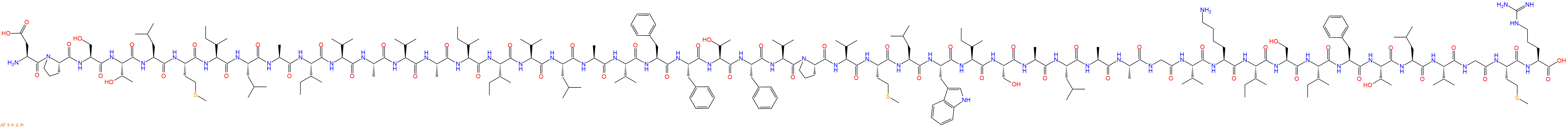 专肽生物产品H2N-Asp-Pro-Ser-Thr-Leu-Met-Ile-Leu-Ala-Ile-Val-Ala-Val-Ala-Ile-Ile-Val-Leu-Ala-Val-Phe-Phe-Thr-Phe-Val-Pro-Val-Met-Leu-Trp-Ile-Ser-Ala-Leu-Ala-Ala-Gly-Val-Lys-Ile-Ser-Ile-Phe-Thr-Leu-Val-Gly-Met-Arg-OH