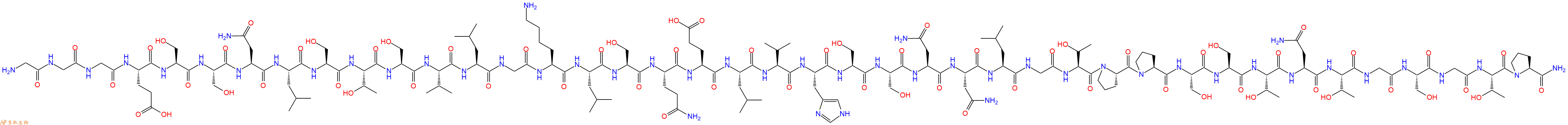 专肽生物产品H2N-Gly-Gly-Gly-Glu-Ser-Ser-Asn-Leu-Ser-Thr-Ser-Val-Leu-Gly-Lys-Leu-Ser-Gln-Glu-Leu-Val-His-Ser-Ser-Asn-Asn-Leu-Gly-Thr-Pro-Pro-Ser-Ser-Thr-Asn-Thr-Gly-Ser-Gly-Thr-Pro-NH2