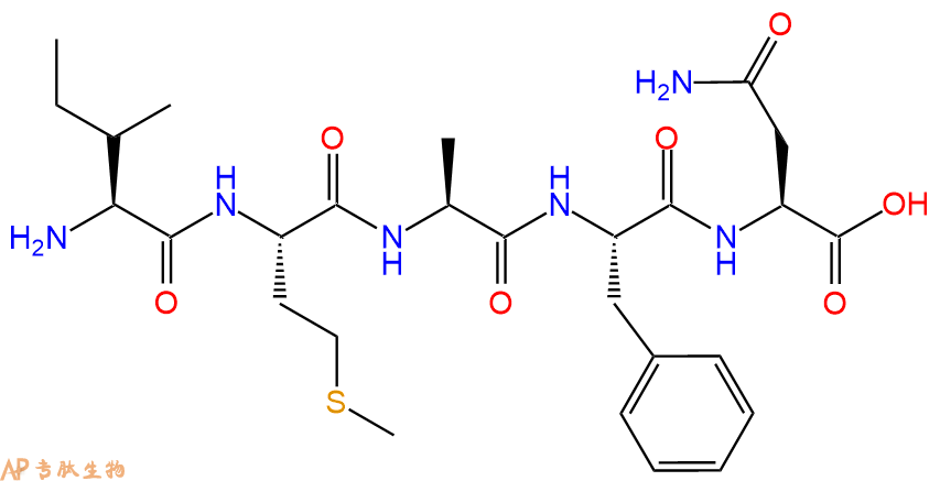 专肽生物产品H2N-Ile-Met-Ala-Phe-Asn-OH