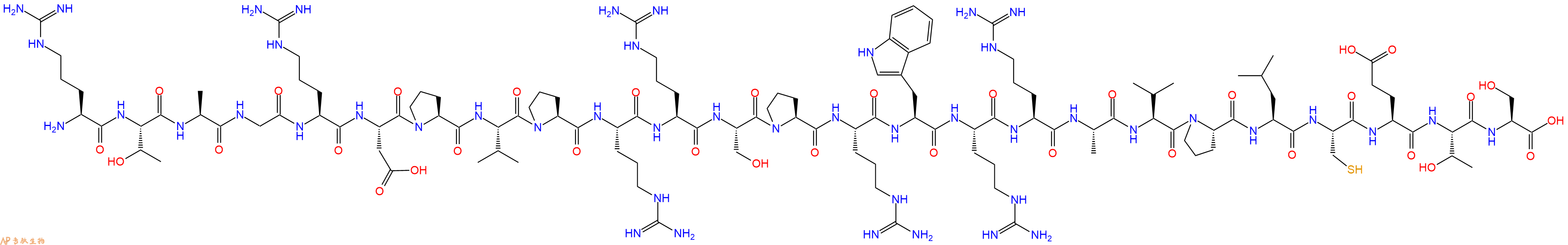 专肽生物产品H2N-Arg-Thr-Ala-Gly-Arg-Asp-Pro-Val-Pro-Arg-Arg-Ser-Pro-Arg-Trp-Arg-Arg-Ala-Val-Pro-Leu-Cys-Glu-Thr-Ser-OH
