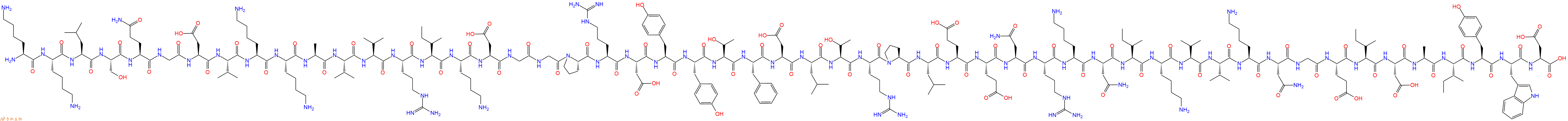 专肽生物产品H2N-Lys-Lys-Leu-Ser-Gln-Gly-Asp-Val-Lys-Lys-Ala-Val-Val-Arg-Ile-Lys-Asp-Gly-Gly-Pro-Arg-Asp-Tyr-Tyr-Thr-Phe-Asp-Leu-Thr-Arg-Pro-Leu-Glu-Glu-Asn-Arg-Lys-Asn-Ile-Lys-Val-Val-Lys-Asn-Gly-Glu-Ile-Asp-Ala-Ile-Tyr-Trp-Asp-OH