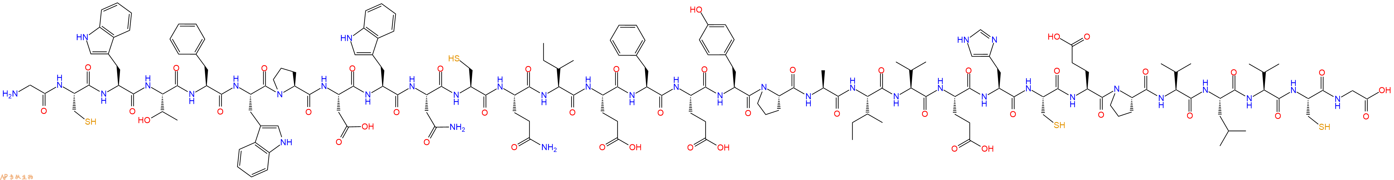 专肽生物产品H2N-Gly-Cys-Trp-Thr-Phe-Trp-Pro-Asp-Trp-Asn-Cys-Gln-Ile-Glu-Phe-Glu-Tyr-Pro-Ala-Ile-Val-Glu-His-Cys-Glu-Pro-Val-Leu-Val-Cys-Gly-OH