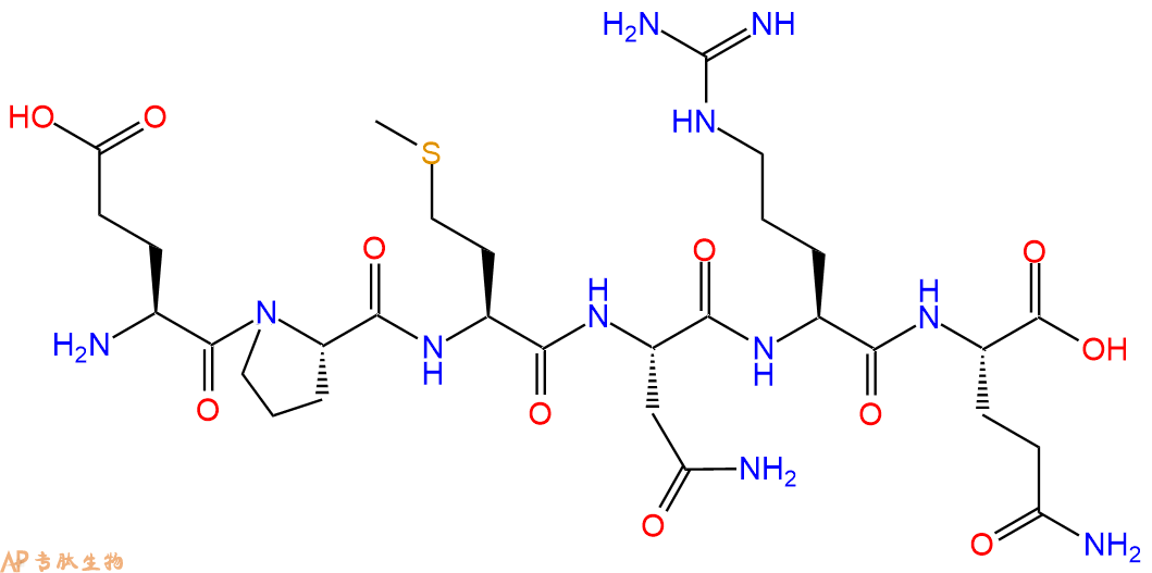 专肽生物产品H2N-Glu-Pro-Met-Asn-Arg-Gln-OH
