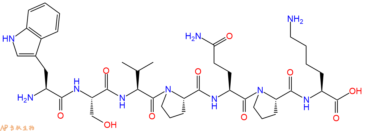 专肽生物产品H2N-Trp-Ser-Val-Pro-Gln-Pro-Lys-OH