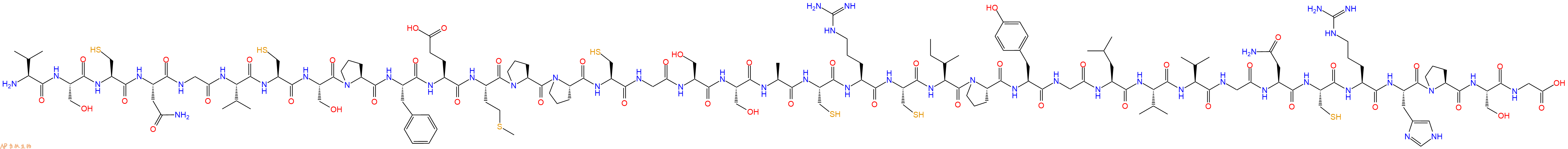 专肽生物产品H2N-Val-Ser-Cys-Asn-Gly-Val-Cys-Ser-Pro-Phe-Glu-Met-Pro-Pro-Cys-Gly-Ser-Ser-Ala-Cys-Arg-Cys-Ile-Pro-Tyr-Gly-Leu-Val-Val-Gly-Asn-Cys-Arg-His-Pro-Ser-Gly-OH