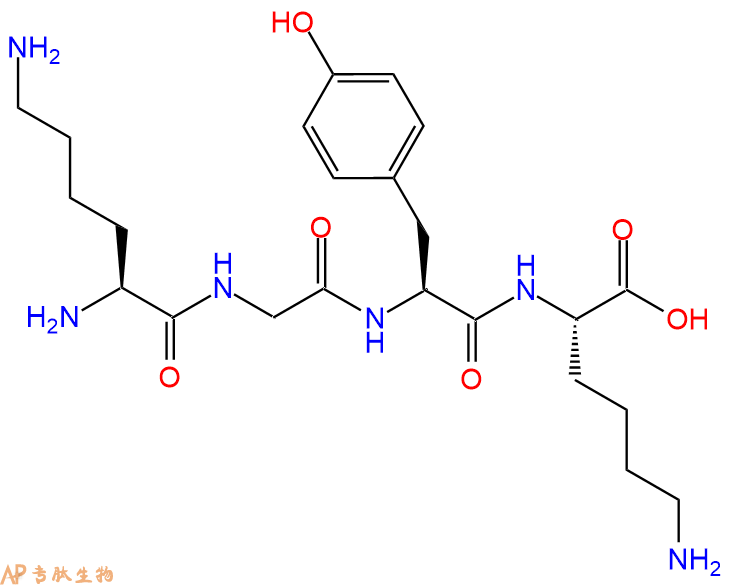 专肽生物产品H2N-Lys-Gly-Tyr-Lys-OH