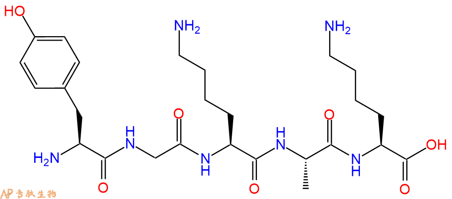 专肽生物产品H2N-Tyr-Gly-Lys-Ala-Lys-OH