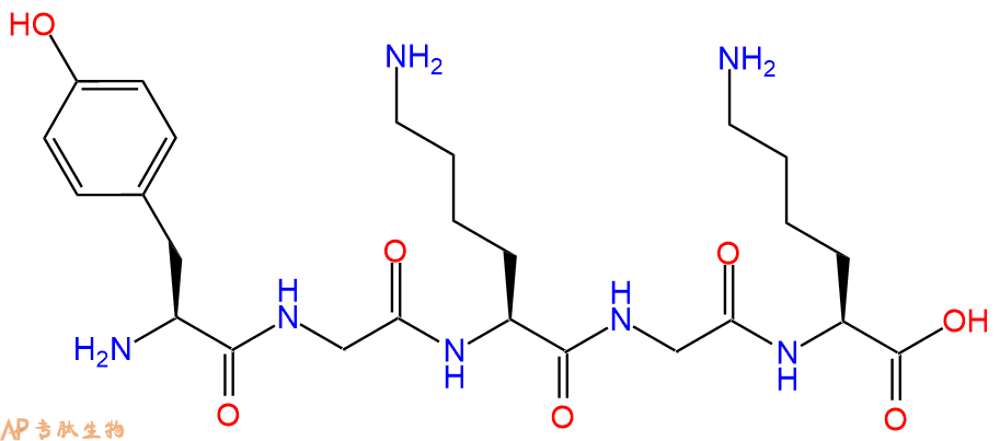 专肽生物产品H2N-Tyr-Gly-Lys-Gly-Lys-OH