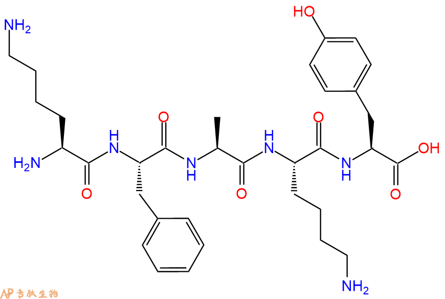 专肽生物产品H2N-Lys-Phe-Ala-Lys-Tyr-OH