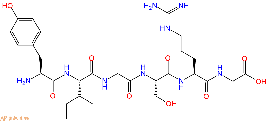 专肽生物产品H2N-Tyr-Ile-Gly-Ser-Arg-Gly-OH
