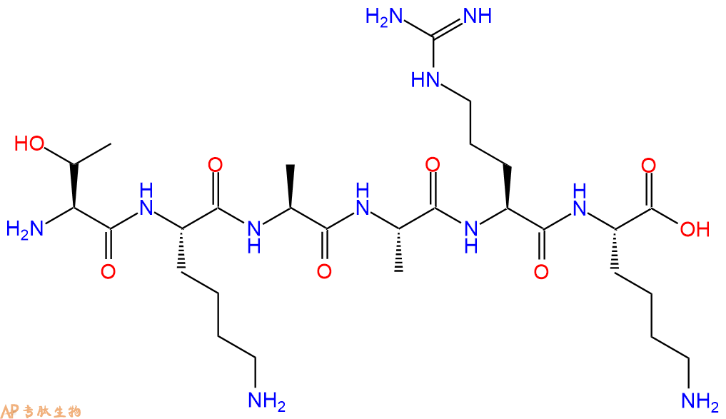 专肽生物产品H2N-Thr-Lys-Ala-Ala-Arg-Lys-OH