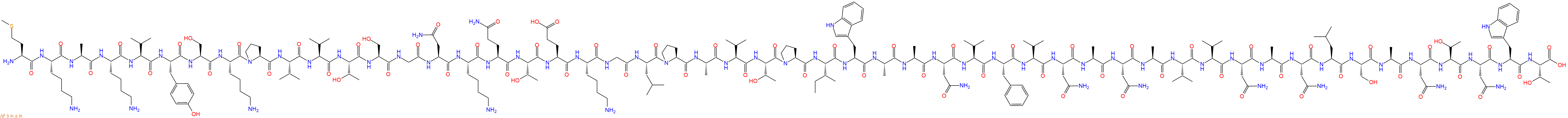 专肽生物产品H2N-Met-Lys-Ala-Lys-Val-Tyr-Ser-Lys-Pro-Val-Val-Thr-Ser-Gly-Asn-Lys-Gln-Thr-Glu-Lys-Gly-Leu-Pro-Ala-Val-Thr-Pro-Ile-Trp-Ala-Ala-Asn-Val-Phe-Val-Asn-Ala-Asn-Ala-Val-Val-Asn-Ala-Asn-Leu-Ser-Ala-Asn-Thr-Asn-Trp-Thr-OH