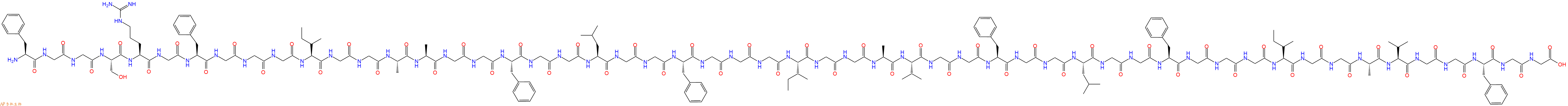 专肽生物产品H2N-Phe-Gly-Gly-Ser-Arg-Gly-Phe-Gly-Gly-Gly-Ile-Gly-Gly-Ala-Ala-Gly-Gly-Phe-Gly-Gly-Leu-Gly-Gly-Phe-Gly-Gly-Gly-Ile-Gly-Gly-Ala-Val-Gly-Gly-Phe-Gly-Gly-Leu-Gly-Gly-Phe-Gly-Gly-Gly-Ile-Gly-Gly-Ala-Val-Gly-Gly-Phe-Gly-Gly-OH