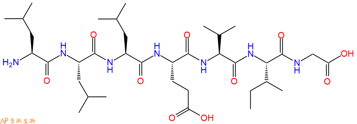 专肽生物产品H2N-Leu-Leu-Leu-Glu-Val-Ile-Gly-OH
