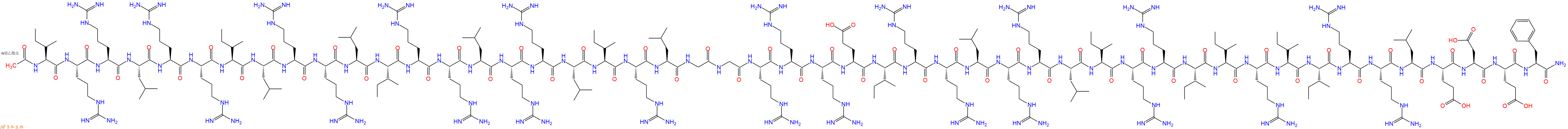 专肽生物产品Ac-Ile-Arg-Arg-Leu-Arg-Arg-Ile-Leu-Arg-Arg-Leu-Ile-Arg-Arg-Leu-Arg-Arg-Leu-Ile-Arg-Leu-Gly-Gly-Arg-Arg-Arg-Glu-Ile-Arg-Arg-Leu-Arg-Arg-Leu-Ile-Arg-Arg-Ile-Ile-Arg-Ile-Ile-Arg-Arg-Leu-Glu-Asp-Glu-Phe-NH2